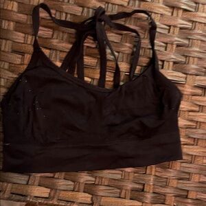 SHEIN Black Strappy Sports Bra